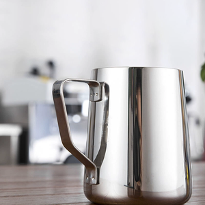 Brocca per Montare il Latte in Acciaio Inox da 350ml, Moderna ed Ecologica, con Beccuccio per <span class=keywords><strong>Caffè</strong></span> e Latte Art - Product Image 2