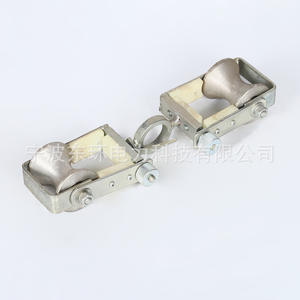 รอกอลูมิเนียมไนลอนแบบมีล้อสำหรับสายพานแบน งานก่อสร้างสายไฟฟ้า รอกเปลี่ยนสายแบบสองล้อ - Product Image 4