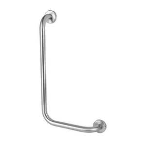 Main courante d'angle avec poteau gauche 73 cm en acier inoxydable pour la sécurité et le soutien - Product Image 1