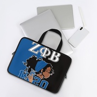 Zeta Phi Beta Laptop Çantası Ofis Taşınabilir Çok Boyutlu Bilgisayar Çantası İş Ofis Malzemeleri Sorority Tema Toptan Özelleştirilmiş