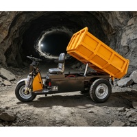 Mini-dumper électrique pour l'exploitation minière, tricycle minier, machinerie minière artisanale du Pérou, mini-dumper électrique pour tunnel minier