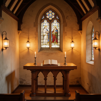 Lutrin d'autel en bois sur mesure pour églises catholiques – Mobilier pour centres communautaires religieux