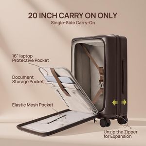 Fashion Letter Print Soft Shell Trolley Case Set, Lightweight Waterproof <b>Rolling</b> Luggage with Silent Wheels for Men & Women - Product Image 6