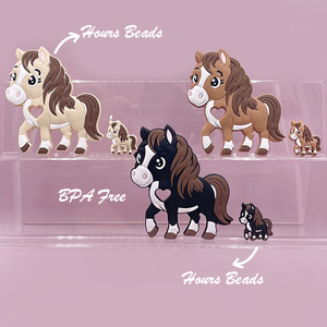 New Cross-Border <b>Direct</b> Sales Food-Grade Silicone Animal Zodiac Horse Teething <b>Beads</b> for Pen Insert Wholesale - Product Image 5