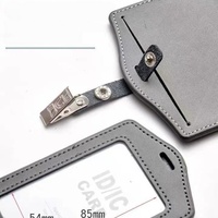 Porte-badge d'identification en cuir personnalisé, porte-nom, pince à documents, étui multifonction pour cartes d'accès scolaire, de bus et d'ascenseur