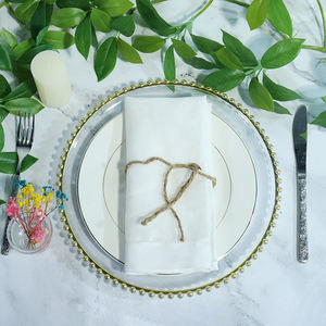 100% serviettes en tissu réutilisables en lin faites à la main élégance douce au toucher pour la maison avion mariages événements Option jetable disponible - Product Image 2