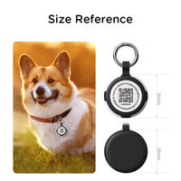 PAWRADISE Wiederverwendbarer Waschbarer Wasserdichter Hunde-AirTag-Halter aus Lebensmittelqualität Silikon Anti-Verlust-Tracker QR-Code Haustier-ID-Anhänger mit Individuellem Logo