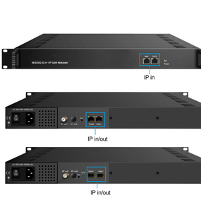 HONDAO IPM-08T <strong>IP</strong> Streams 8/16/20/24/48 DVBT ISDBT Digital Modulator for FTTH CATV Broadcasting with 3GE Port - Product Image 2