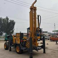 Foreuse mobile sur roues pour puits d'eau QY260, profondeur 260m, machine diesel DTH, facilement transportable entre les sites de forage