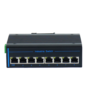 Hot bán 100M 8 cổng công nghiệp PoE Ethernet chuyển đổi 100Mbps không được quản lý 35 mét Din Rail mạng chuyển đổi PoE chuyển đổi - Product Image 1