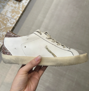 Zapatillas Unisex Estilo Retro con Estampado <span class=keywords><strong>de</strong></span> Estrellas Blancas, Antideslizantes y Cómodas, con Acabado Desgastado Dorado, Estilo Informal, <span class=keywords><strong>de</strong></span> Diseñador - Product Image 2