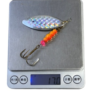 Leurre de pêche en métal Yousya, cuillère en laiton avec hameçon triple Mustad pour truite et basse - Product Image 3