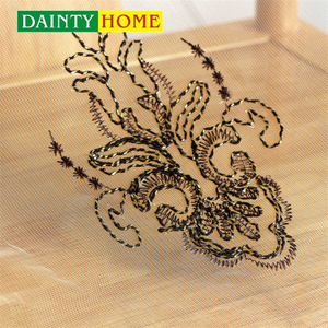 Venta al por mayor bordado ventana <span class=keywords><strong>cortinas</strong></span> <span class=keywords><strong>casa</strong></span> <span class=keywords><strong>cortinas</strong></span> opacas para dormitorio hogar la sala de estar de lujo - Product Image 2