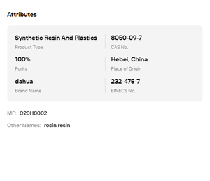 High Purity WW Grade Gum Rosin Synthetic <b>Pine</b> <b>Resin</b> CAS 8050-09-7 Food Grade for Industrial Use - Product Image 6