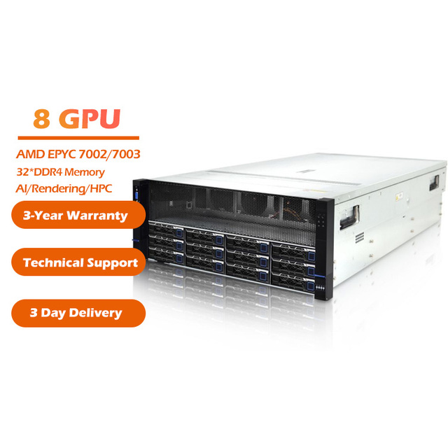 4U AMD EPYC Deepseek R1 8 GPU AI Server 32GB DDR4 OEM 7002/7003 Series Processors HPC/Video Rendering
