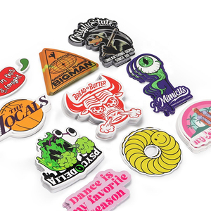 Autocollant de <span class=keywords><strong>moto</strong></span> personnalisé en PVC découpé à la forme, imperméable, résistant aux UV, couleurs vives, motif dessin animé, avec votre logo, pour emballage - Product Image 1