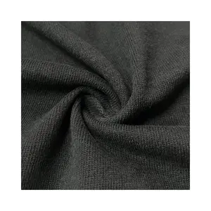 Made in China 280 gsm 100% Cotton Surface Brushed Heavyweight Single Plain Knit Black Cotton Jersey Fabric