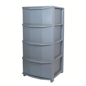 Commodes de rangement Pratika 375x370x800mm en plastique gris pour la maison et le bureau - Product Image 3
