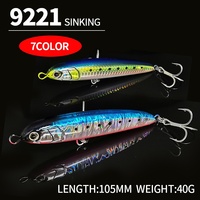 Umpan Pancing Pencil Submersible 105mm/40g Getar Tenggelam Crankbait untuk Ikan Bass Asp Perch - Umpan Lemparan Jarak Jauh Model Pancing