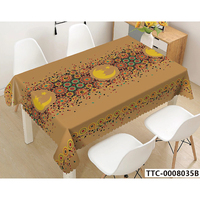 Nappe rectangulaire en plastique à thème Ramadan, imprimé lune et étoiles islamiques, décoration festive pour la maison, réutilisable pour les célébrations de l'Aïd