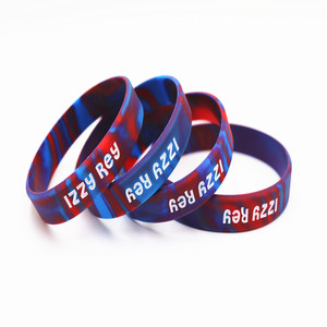 <span class=keywords><strong>Izzy</strong></span> Rey wirl bracciale in Silicone bianco pieno di colore bianco braccialetti promozionali economici - Product Image 1