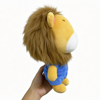 Vêtements pour peluche lion mignon personnalisés, t-shirt bleu imprimé et short, tenue pour jouet en peluche, ensemble 2 pièces pour poupée en peluche