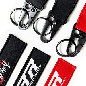 Personalized Brand Keychain Custom Own Logo Embroidery <b>Key</b> Chain Woven <b>Lanyard</b> Keychains - Product Image 3