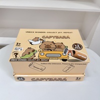 Nouveauté : Porte-clés en capsule de capybara de dessin animé, boîte à surprises, jouets créatifs, porte-clés mystère, boîte mystère, poupée jouet