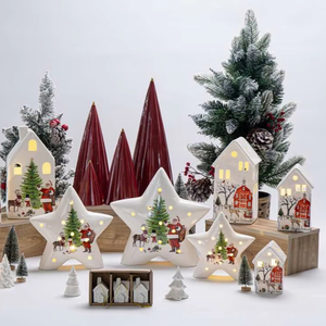 Maisons Décoratives En Céramique Village De Noel