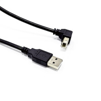 Kabel Printer USB 2.0 Kustom, USB 2.0 a Male ke USB B Male Sudut Kiri/Kanan/Atas/Bawah, Kabel Printer untuk Printer dan Scanner