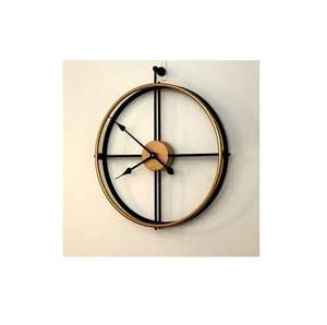 2023 dernière horloge murale en métal de grande taille motif abstrait avec mouvement à Quartz abat-jour en cuivre pour la maison et la décoration murale - Product Image 6