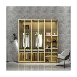 Armarios de plástico de lujo clásicos con puerta contemporánea ensamblada para dormitorio Prima para armarios de sala de estar de centro comercial fácil de montar - Product Image 5