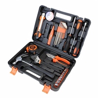 Juego de Herramientas Manuales Básicas Esenciales para el Hogar con Caja de Herramientas de Plástico, Kit de Reparación General para el Hogar, Garaje, Oficina, Dormitorio, Bricolaje, Venta al por Mayor, OEM