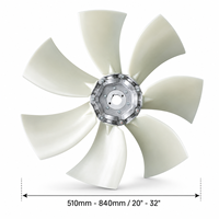 Pale de ventilateur axial en plastique pour refroidissement de moteur et de radiateur