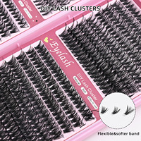 Faux cils en gros pour usine, bouquets individuels thermocollants, packs mixtes de 30 100 pièces, styles UE et US
