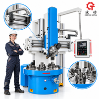 Fraiseuse verticale robuste pour pièces de grand diamètre, mandrin à quatre mors, commande manuelle, tour CNC manuel
