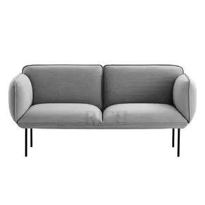 Bán Sỉ Ghế Sofa Đơn Đặt Làm Đôi Ghế Sofa Khách Sạn Vải Nhung Màu Xám Cho Nhà Hàng Ghế Sofa Siêu Hiện Đại Có Đệm