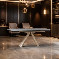 Ensemble de table à manger carrée en ardoise industrielle pour 4 personnes, pour restaurant, hôtel, usage commercial