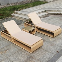 Chaise longue de jardin en teck MORE DESIGN pour piscine, hôtel, resort, loisirs, plage, chaise longue de plage