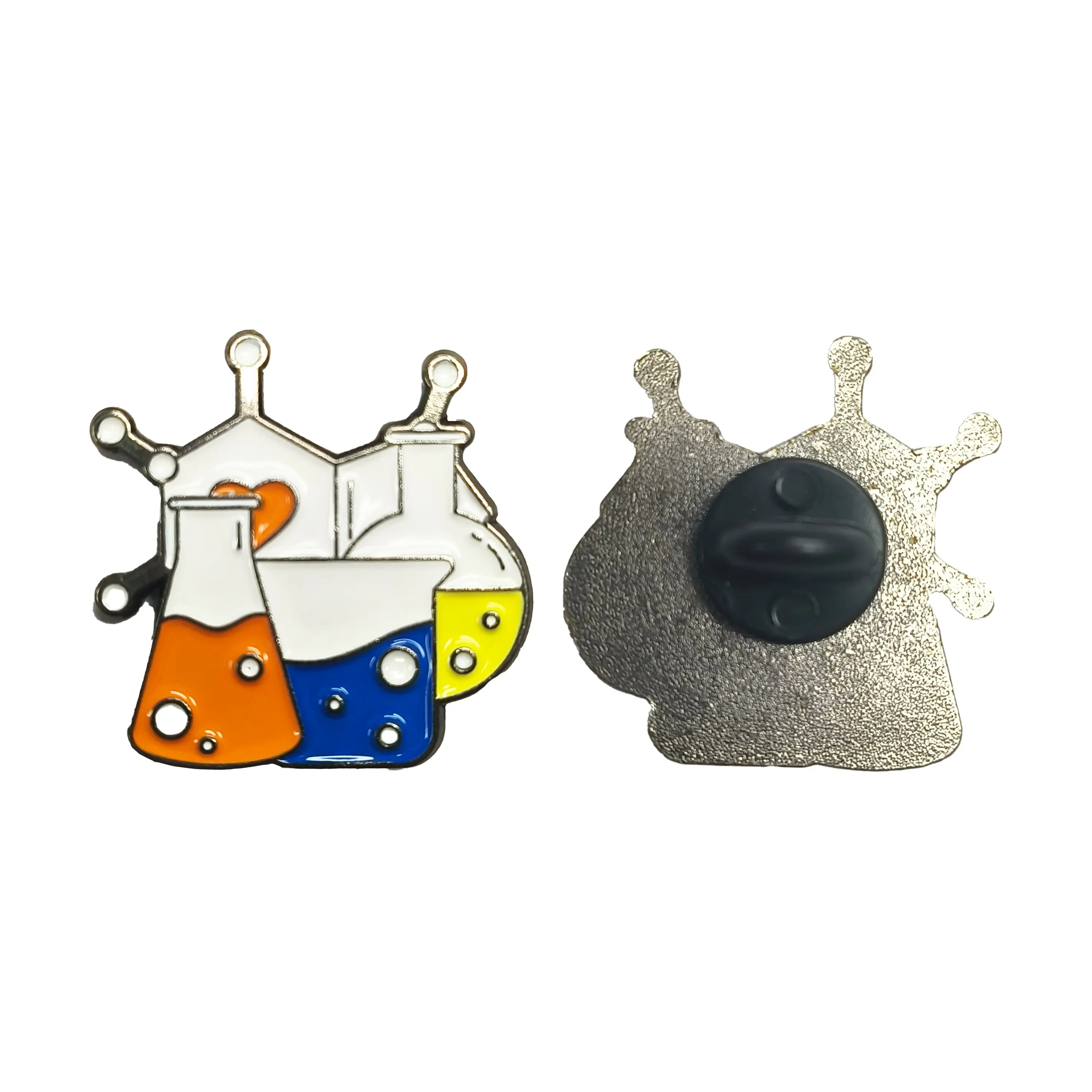 Wholesale Chemistry Lab Enamel Pin Custom Brooches Experiment Badge Element Fun Badge