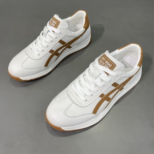 Baskets décontractées <span class=keywords><strong>pour</strong></span> hommes en cuir véritable de luxe, style Forrest Gump, à lacets, confortables, tendance coréenne, polyvalentes, nouvelle collection été - Product Image 6