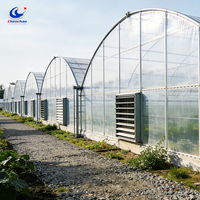 Grande serre tunnel en polyéthylène, serre agricole en film plastique, hangar de culture commercial pour ferme et jardin