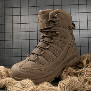 Bottes tactiques As33 pour hommes, bottes de randonnée en cuir suédé naturel à lacets, pointures 39-47 - Product Image 3