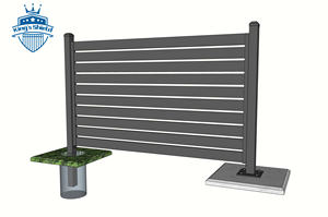 Extérieur <span class=keywords><strong>pas</strong></span> <span class=keywords><strong>cher</strong></span> décoratif métal aluminium 6x8 pieds noir intimité clôture panneaux écran idées - Product Image 6