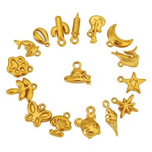 Pendentifs en acier inoxydable de formes variées pour la création de colliers, accessoires de bijouterie plaqués or - Product Image 4