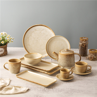 Service de table en porcelaine de style nordique, assiettes, bol, tasse, plat en céramique, design européen, ensembles de vaisselle