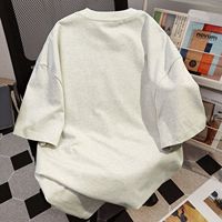 T-shirt 100 % coton à manches courtes, motif chiot unique, coupe ajustée, polyvalent, pour couple, idéal pour femme en été
