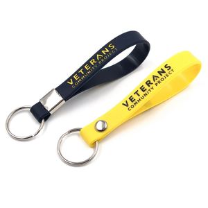 Porte-clés en silicone personnalisé à faible MOQ, avec logo en relief, livraison rapide, cadeau promotionnel - Product Image 4