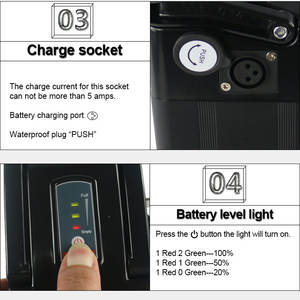 뜨거운 판매 36 볼트 20ah 배터리 36 볼트 10 초 리튬 배터리 팩 3A 충전기 전자 자전거 - Product Image 4