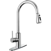 Té plat à poignée unique moderne robinet thermostatique en laiton noyau de valve en céramique pour hôtel cuisine hôpital classique simple